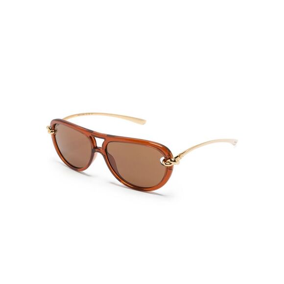 Bottega Veneta Women Aviator Knot Sunglasses - Picture 3 of 3